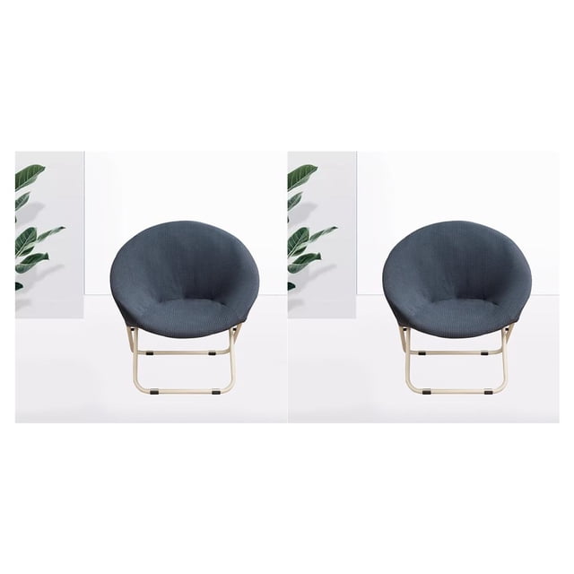 Injueey Funda para silla con platillo de tela jacquard, funda elástica extraíble para silla de luna, gris claro Type2