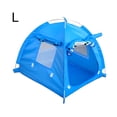 thumbnail image 4 of Greeniant Tienda de campaña para mascotas al aire libre, transpirable, lavable, cama plegable, cachorro, impermeable, perros pequeños y Hábitats y jaulas para animales pequeños L/Azul, 4 of 6