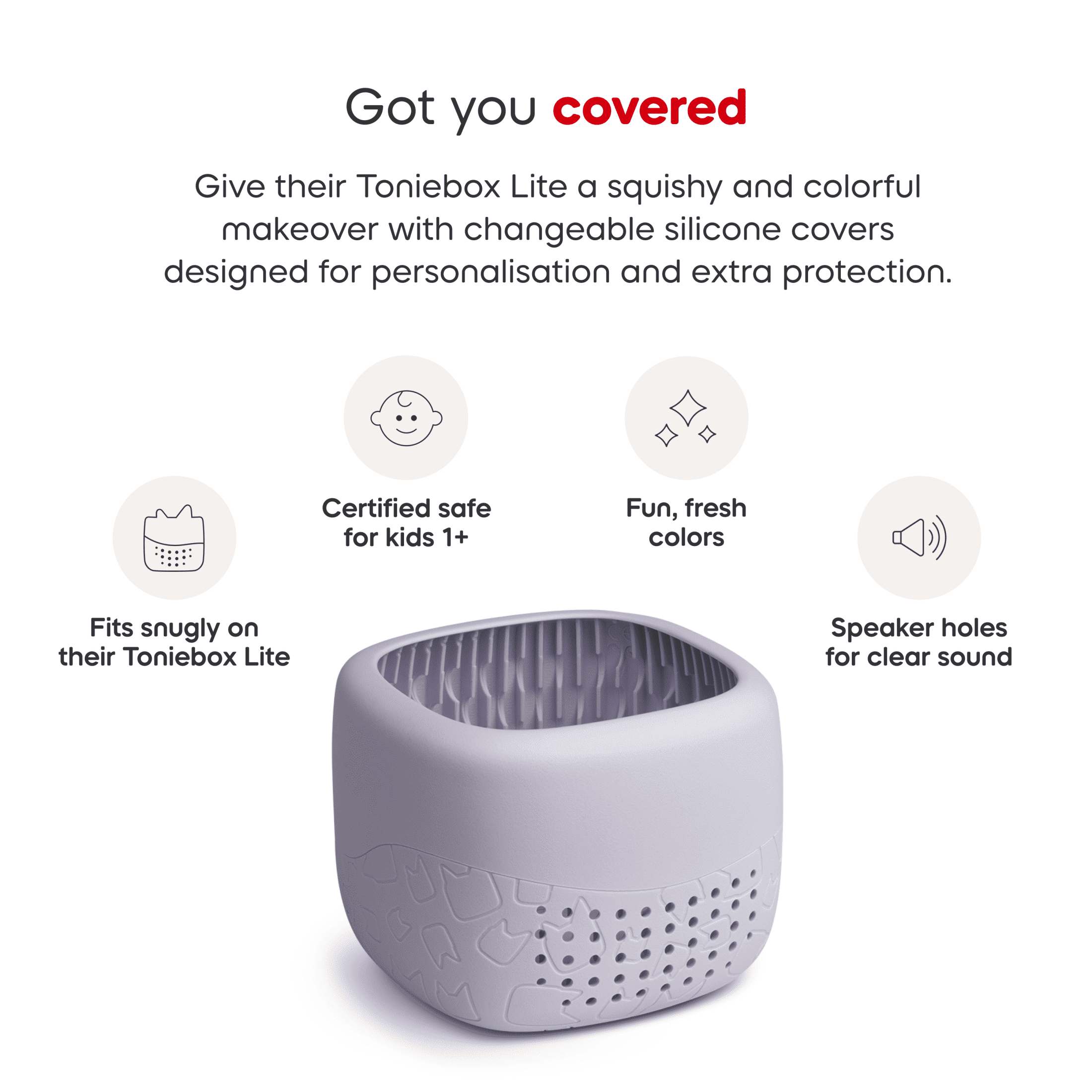 tonies Toniebox Lite Audio Player Cover for Kids, Age Group 1+