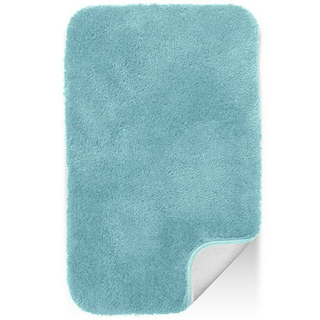 Canopy Essential Soft Bath Rug, Aqua Blue