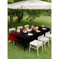 thumbnail image 4 of Outdoor Tablecloths with Umbrella Hole & Zipper, Dark Red Black Ombre Rectangle Tablecloth 60x120 Inch, Modern Abstract Art Striped Gradient Waterproof Table Cloth, Patio/Pool/Picnic Table Covers, 4 of 8