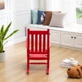 thumbnail image 4 of BplusZ Child Porch Rocker Paint Wood Indoor Rocking Chair, Red, 4 of 7