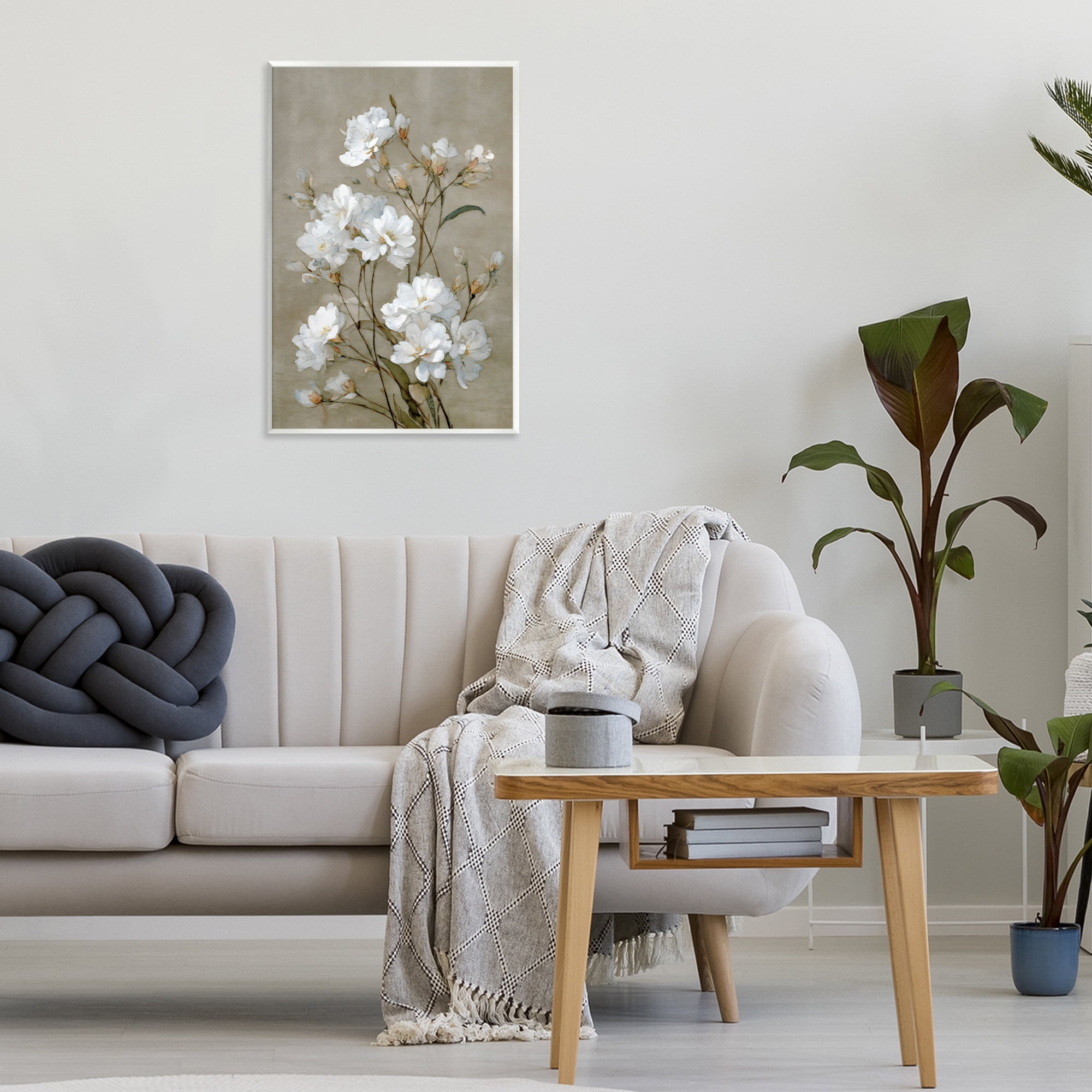 Stupell Industries Aged White Botanical Study Wall Plaque Art, design by Petal Prints Design