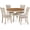 White-Brown, variant on New Classic Furniture Mitchell 5 Piece Classic Wood Storage Dining Table Set, Brown/White