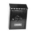 thumbnail image 4 of Buzón montado en la pared, buzón con cerradura, buzones de correo modernos, caja porta periódicos al aire libre para decoración de sobres comerciales Negro, 4 of 8