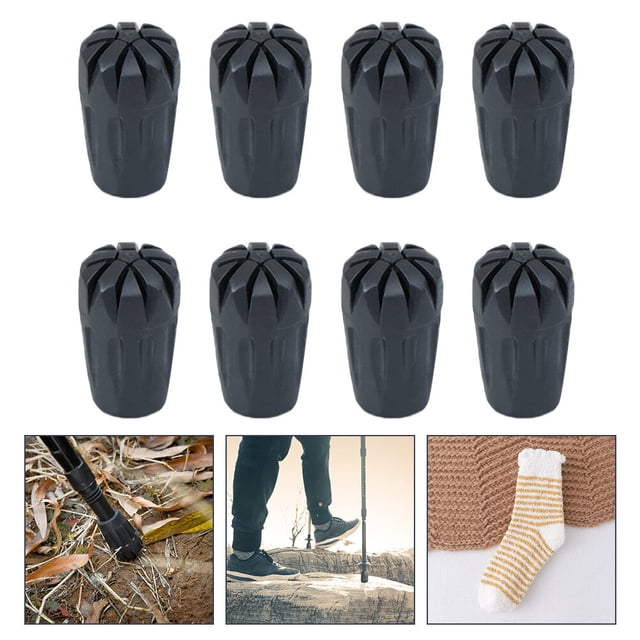 Minkissy 16 Pcs Embout de Bâton de Randonnée Protecteur en Caoutchouc pour Randonnée Escalade Camping 1.5X0.4X0.4in