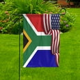 thumbnail image 2 of Flag Waving American Flag South African South Africa U.S.A Friendship Patriotic Proud House Flag, Double-Sided Decorative Outdoor Flag, Polyester Yard Flag 29.5 x 39.5 in, 2 of 5