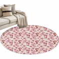 thumbnail image 2 of Area Rug 36in, Summer Seahorse Slippers Floor Carpet Living Room Rug, Retro Starfish on Linen Non-Slip Welcome Mat Indoor Rugs for Bedroom Dining Room, 2 of 9