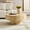 Natural#8, variant on Coffee Tables BLACK Round Nesting Table Set of 2,Handcraft MDF Coffee Table for Living Room/Leisure Area,Wooden Coffee Tables