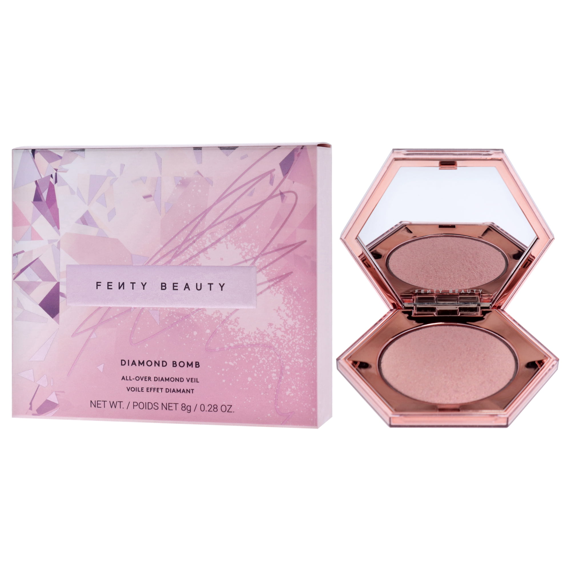 【訳あり】FENTY BEAUTY DIAMOND ダイヤモンド ハイライター Fenty Beauty by Rihanna Diamond Bomb Highlighter - Rose Rave