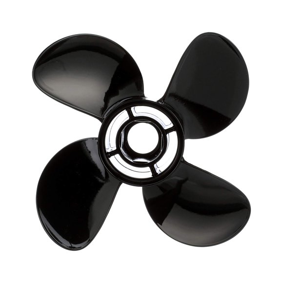 Quicksilver Nemesis 4-Blade Aluminum Propeller - 10.3" diameter x 13" pitch, Right Hand Rotation, 40-60 HP Mercury, Black Finish, 8M8027512