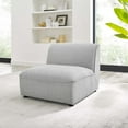thumbnail image 2 of Sofa Middle Chair, Fabric, Light Grey Gray, Modern Contemporary Urban Design, Living Lounge Room Hotel Lobby Hospitality, 2 of 8