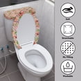 thumbnail image 4 of HELLHERO Bathroom Toilet Lid Cover 2 Piece Set Elastic Fabric Non-Slip for Women, 4 of 6