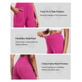 thumbnail image 4 of NELEUS Womens 29" Wide Leg Pants Athletic Yoga Leggings Casual Sweatpants Stretch Dress with Pockets,Rose Pink,US Size L, 4 of 11