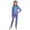 Blue Purple, variant on Kids Girls Mock Neck Long Sleeve Metallic Shiny Unitard Gymnastics Dance Jumpsuit One Piece Catsuit Light Green 6