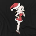 thumbnail image 2 of Betty Boop Christmas Pin Up Unisex Adult Long-Sleeve T Shirt, Black, Medium, 2 of 4
