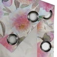 thumbnail image 4 of Ambesonne Peony Grommet Curtain, Garden Pastel Spring Floral, 50"x63", Pink and Slate Brown, 4 of 5