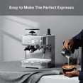 thumbnail image 3 of Espresso Machine with Built-in Grinder,Italian ULKA 15 Bar Espresso Machine - 85oz Water Tank, Dual PID Control, Milk Frother & Auto-Cleaning for Perfect Lattes,Silve, 3 of 7