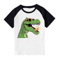 thumbnail image 1 of RXIRUCGD 2025 Vêtements d'Été pour Enfants Tout-Petits Garçons Filles Mode Mignon Col Rond Imprimé Manches Courtes Haut, 1 of 7