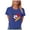 Blue, variant on 2026 Soccer Cup Trophy Flag Graphic Tee for Women Germany Football Fan Shirt Match Day Gift Tournament,Black(S)