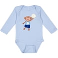 thumbnail image 3 of Inktastic Volleyball Player Boys Cute Monkey Boys Long Sleeve Baby Bodysuit, 3 of 5