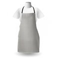 thumbnail image 3 of Abstract Apron, Retro Design of 4 Petals Flowers Inspired Forms, Unisex Kitchen Bib with Adjustable Neck for Cooking Gardening, Adult Size, Dark Grey and Eggshell, by Ambesonne, 3 of 4