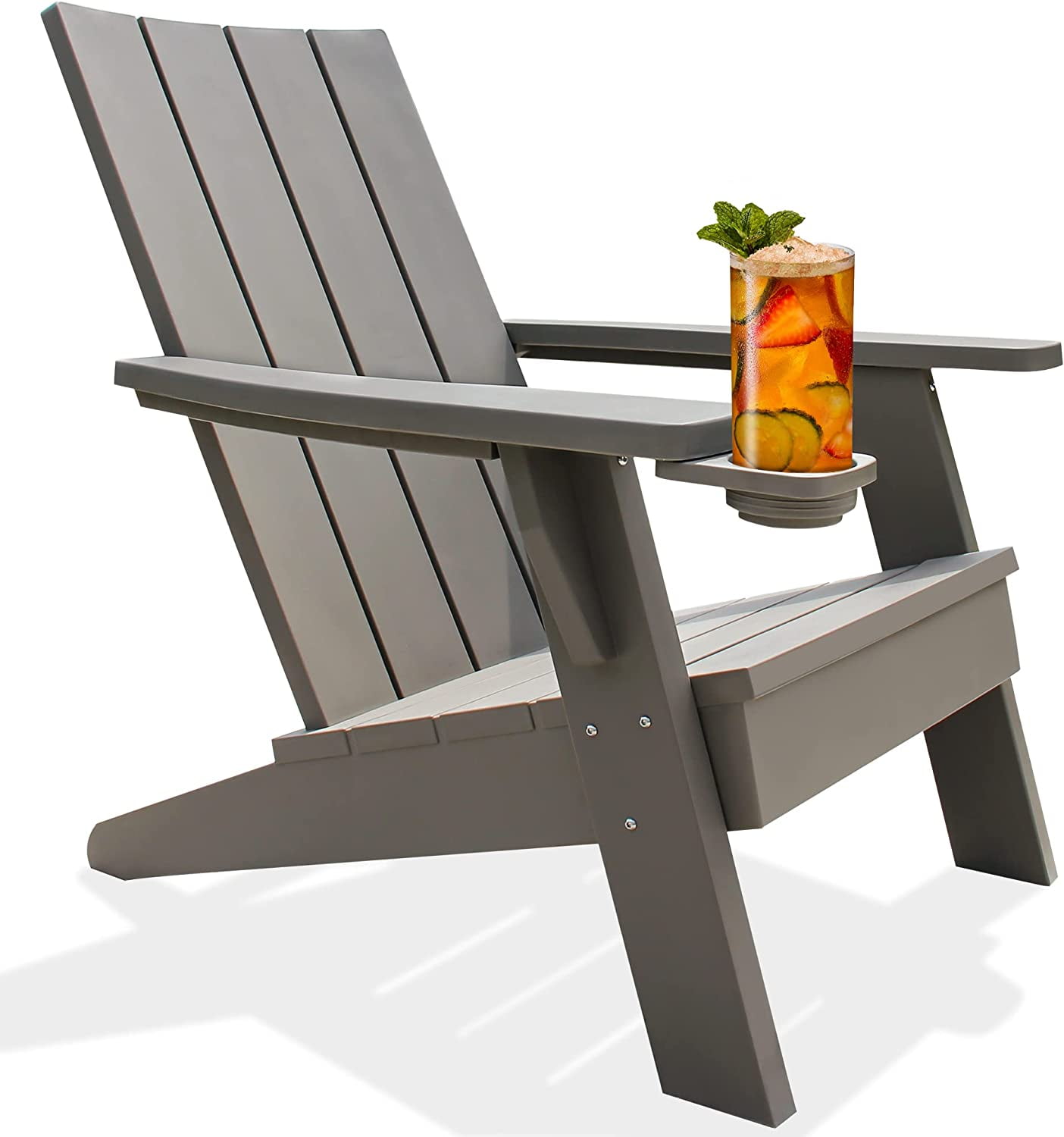 YITAHOME Adirondack Chair with Cup Holder Weather Resistant Resin