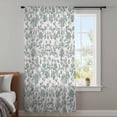 thumbnail image 4 of Farmhouse Sheer Curtains 54 Inches Long, Teal Blue Green Vintage Flower Leaf Plant Light Filering Curtains, Breathable Simi Curtain Privacy Drapes for Kitchen Bathroom Small Window Treatment, 4 of 9