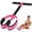 Pink, variant on Multifunction Pedal Resistance Band with Handle, 2026 Upgraded 3-Level Resistance Sit Up Exercise Equipment,Tension Rope Trainer for Abs,Core,Arms,Legs & Glutes,Portable Home Exercise Bands