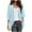 Light Blue, variant on AOMPMSDX Cardigan For Womens Solid Elegant Puff Sleeve Chiffon Cardigan Loose Cover Up Casual Blouse Tops XXXL Dark Gray