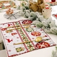 thumbnail image 3 of Alfombrilla de mesa navideña tejida, diseño creativo con motivo de guirnalda, colores vibrantes, ideal para decoración festiva, tamaño 44 x 34 cm, perfecta para proteger y embellecer tu mesa., 3 of 7