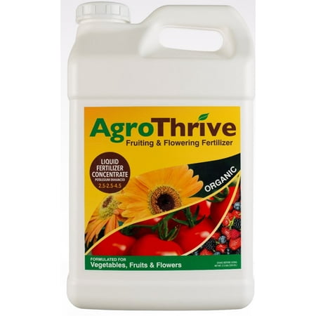 AgroThrive Fruiting & Flowering ORGANIC Fertilizer 2.5 Gallons (320 (Best Organic Flowering Nutrients)