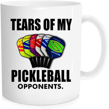 Funny Coffee Mug ,Tears of My Pickleball Opponents Funny Ceramic Mug, Pickleball Champion Coffee Cup, Pickleball Lover's Tea Cup,Christmas Birthday Gifts for Pickleball Lovers, 11 Oz Novelty mug