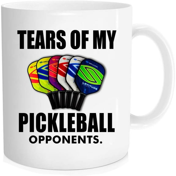 Funny Coffee Mug ,Tears of My Pickleball Opponents Funny Ceramic Mug, Pickleball Champion Coffee Cup, Pickleball Lover's Tea Cup,Christmas Birthday Gifts for Pickleball Lovers, 11 Oz Novelty mug
