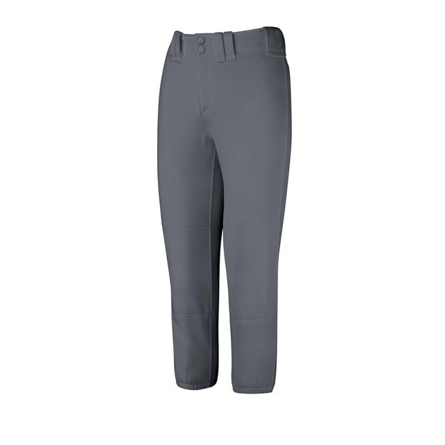 Pantalones de softball Mizuno para mujeres adultas con cinturón, talle bajo, talla pequeña