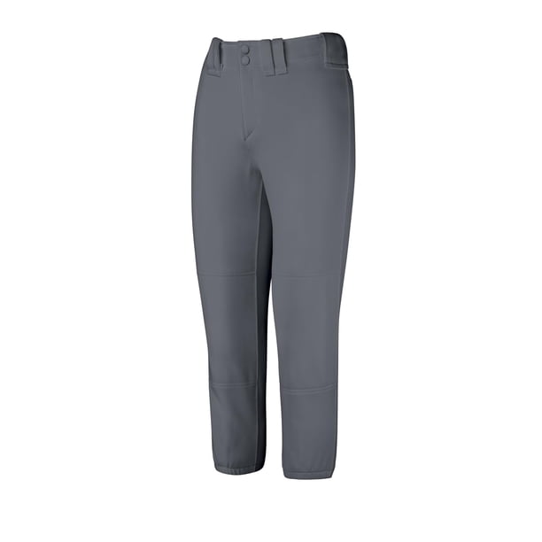 Pantalones de softball Mizuno para mujeres adultas con cinturón, talle bajo, talla pequeña
