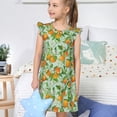 thumbnail image 4 of Balery Tangerine Camisón de princesa para niñas, pijama de algodón con mangas abullonadas, suave y bonito.-Medium, 4 of 6