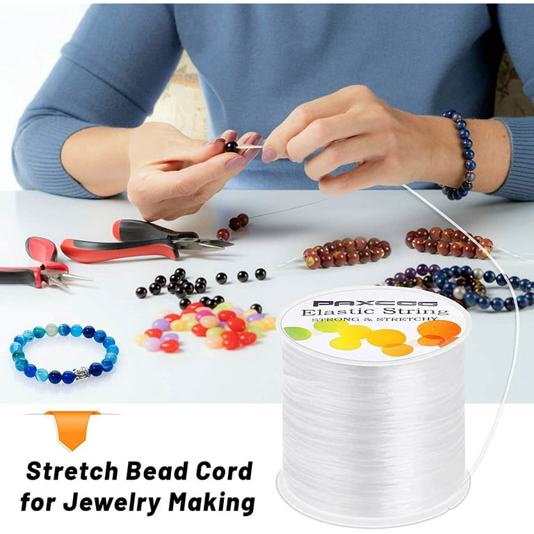 Unique Bargains Strong Stretchy Elastic White Bead Stringing Line 1 mm