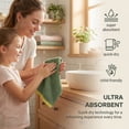 thumbnail image 4 of Unique Bargains Cotton Solid Absorbent Durable Soft Hand Towels Green 29" x 13", 4 of 7