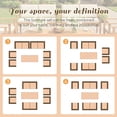 thumbnail image 5 of Lacoo 8 Pieces Acacia Wood Patio Conversation Set, Outdoor Furniture Set with Comfy Cushions, Beige, 5 of 8