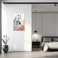 thumbnail image 3 of ZHONGYUTONG Horse Canvas Wall Art White Horse Pink Flowers Picture Prints Romantic Elegant Artwork Western Animal Portrait Paintings Home Office Decor Framed (12.00" x 18.00"), 3 of 5