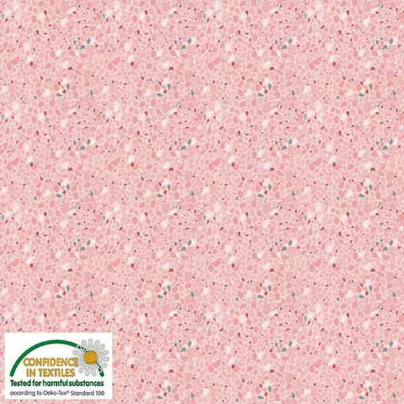 Stof European Quilting Best Bits Granite Pink Cotton Fabric By The Yard
