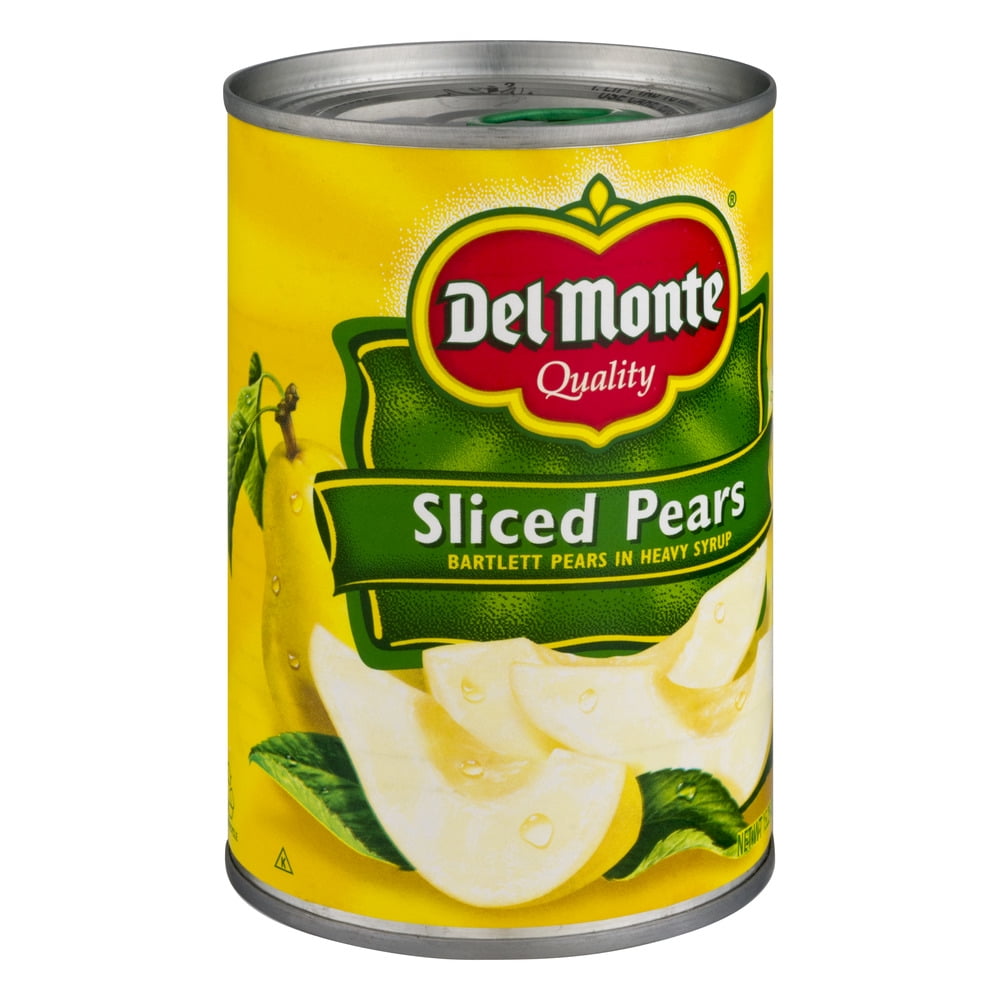Del Monte Canned Fruit Sliced Pears in Heavy Syrup 15.25 oz Can