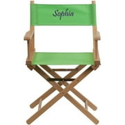 Flash Furniture Personalized Embroidered Standard Height Directors Chair, Green