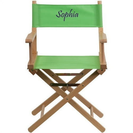 Flash Furniture Personalized Embroidered Standard Height Directors Chair, Green