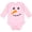 AD-Pink, variant on Snowman Face Boys or Girls Long Sleeve Baby Bodysuit