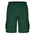 thumbnail image 5 of Coorders George Men’s & Big Men’s Cargo Shorts Stretch Drawstring Shorts with Elastic Waist and Pockets, Green, XXL, 5 of 8