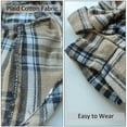 thumbnail image 2 of MAMORE Soft Casual Dog Plaid Shirt, Cotton Pet Clothes for Dog for Wedding and Christmas Costumes (Medium, Dark Khaki), 2 of 7