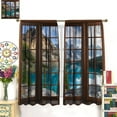 thumbnail image 3 of Forest Lake Curtains,Spring Mountain Lake Trees Season Natural Landscape Scenery,Rural Farmhouse Wooden Window Family Bedroom Living Room Curtains 42x84in, 3 of 6