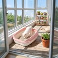 thumbnail image 6 of huayou Open Top High Sided Cat Litter Box, Anti-Splash Large Capacity Kitten Litter Pan, Easy Clean Pet Toilet, for Indoor Small Medium Cats, 6 of 7